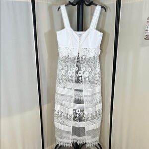 Guess Elegant White Lace Dress